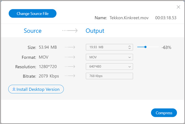 Compress MOV File Online Free