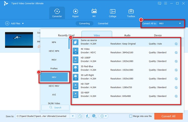 Choose Output Format