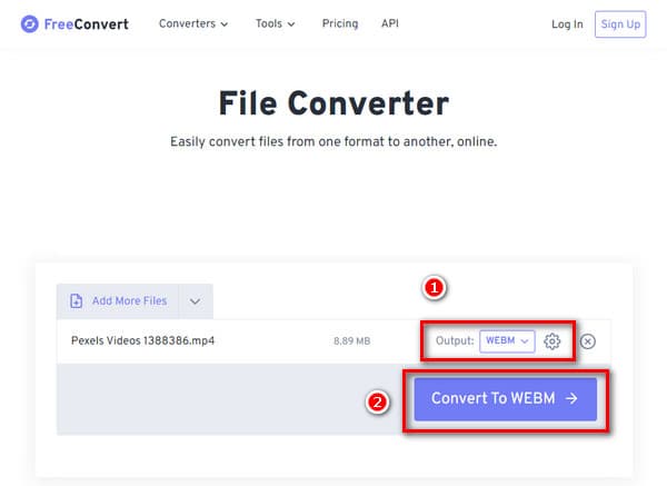 Freeconvert Click WEBM