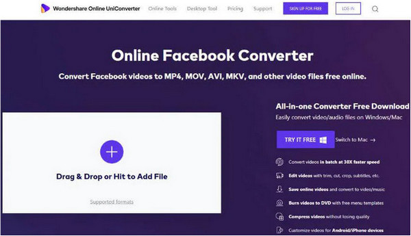 Wondershare Online Add Video File