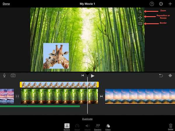 Adjust videos iPad