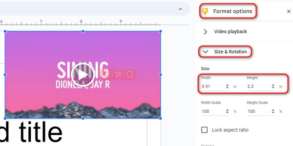 Resize Video In Google Slides