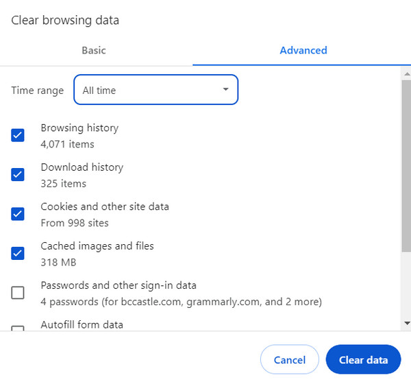 Google Clear Data