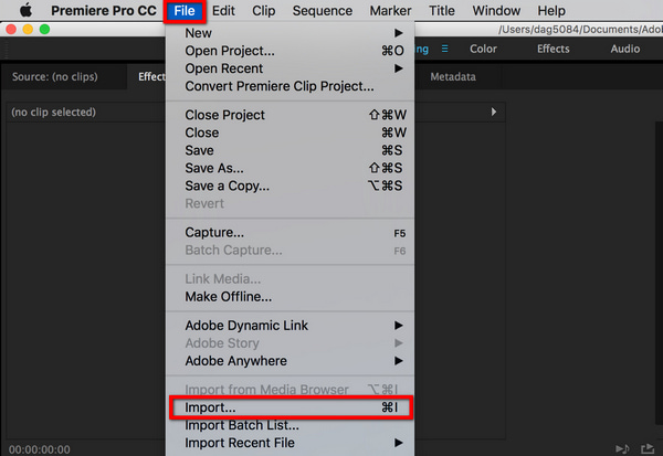 Premiere File Export