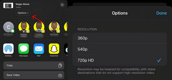 Reduce Resolution Imovie