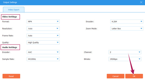 VCU Set Output Format