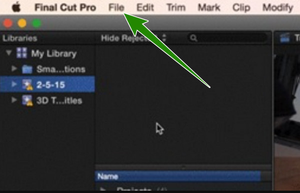 Cut Pro Import File