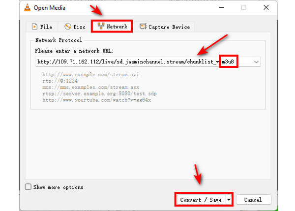 Paste M3U8 Link