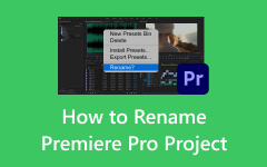 How to Rename Premiere Pro Project