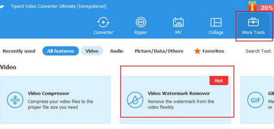 Tipard More Tools Video Watermark Remover