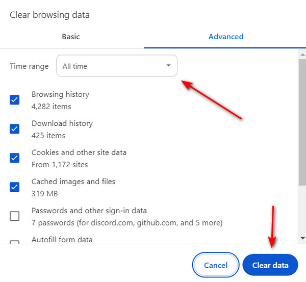 Clear Browsing Data