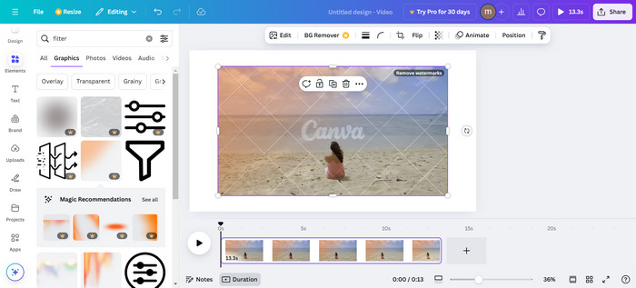 Canva Video Filters