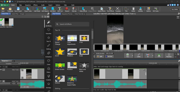 Provide Video Editing Functions Effects