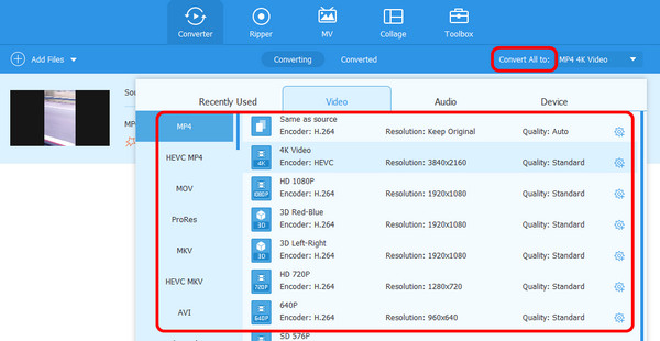 Select Preferred Codec