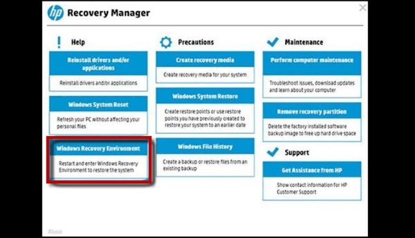 HP Recovery Manager